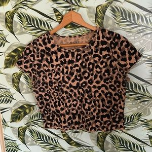 N21 black brown leopard shirt Awake Large L